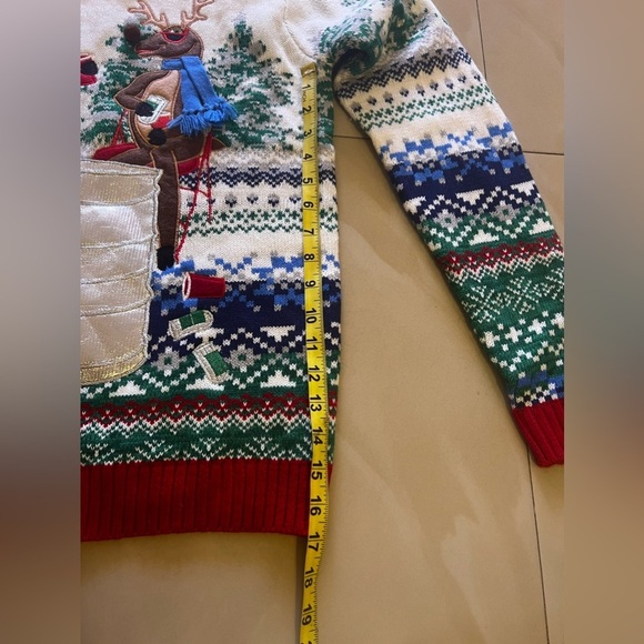 Blizzard Bay Funny Ugly Christmas Sweater Drinking Holder Pocket S Blizzard Bay - Picture 3 of 15